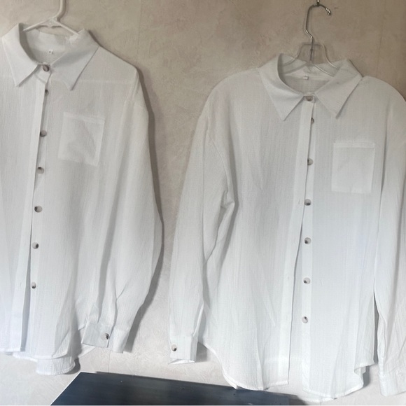 Bellcoco Woman’s button down collared shirt-white. Selling 2 for the price of 1 - Picture 4 of 9
